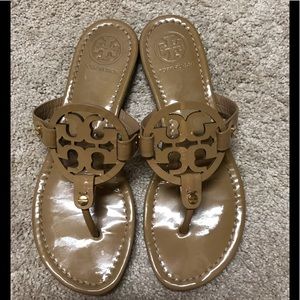 Tori Burch Taupe Patton Sandals.  Size 7